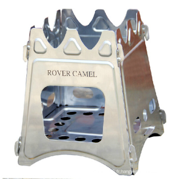 Rover Camel pique-nique poêle carrée Style Portable pliable Camping réchaud